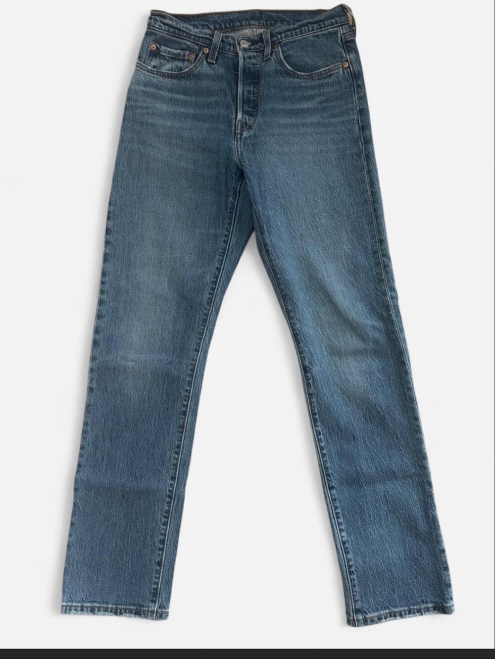 Vintage 1998 501 Button Fly Jeans. Size 1, W25 L30 Light/Medium Blue Denim. EUC